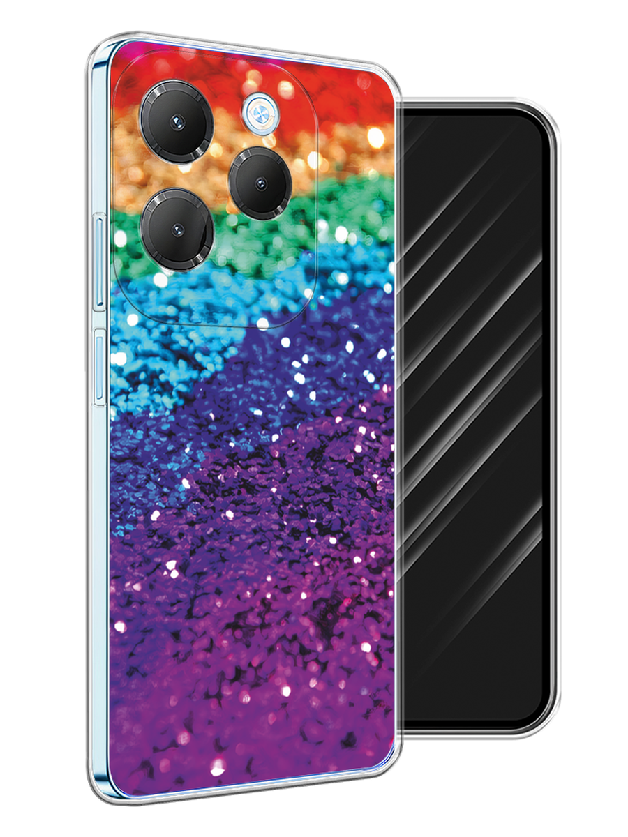 

Чехол Awog на Infinix Hot 40 Pro "Блестящая радуга рисунок", Разноцветный, 3105350-1