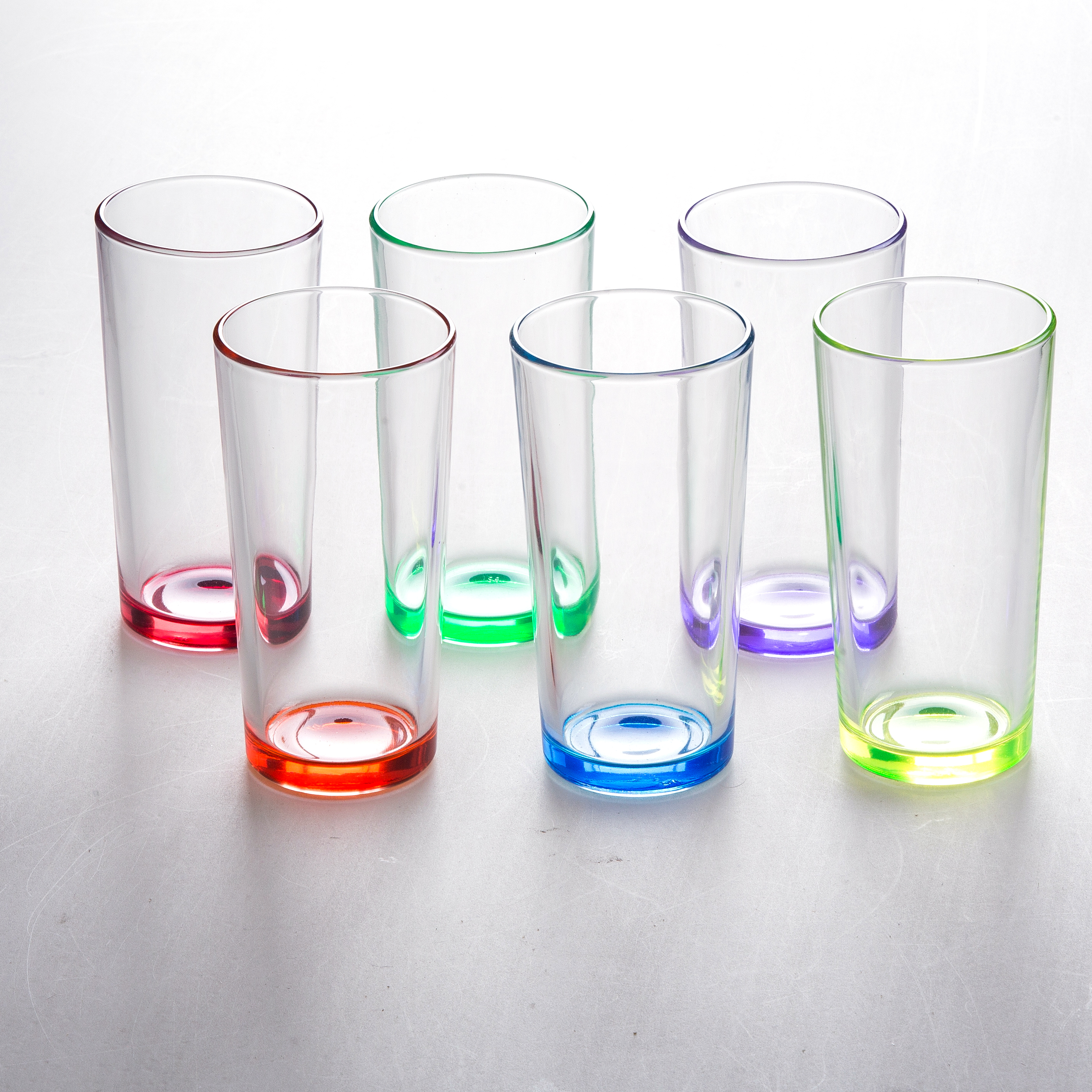 Стеклянны стаканы радуга высокие