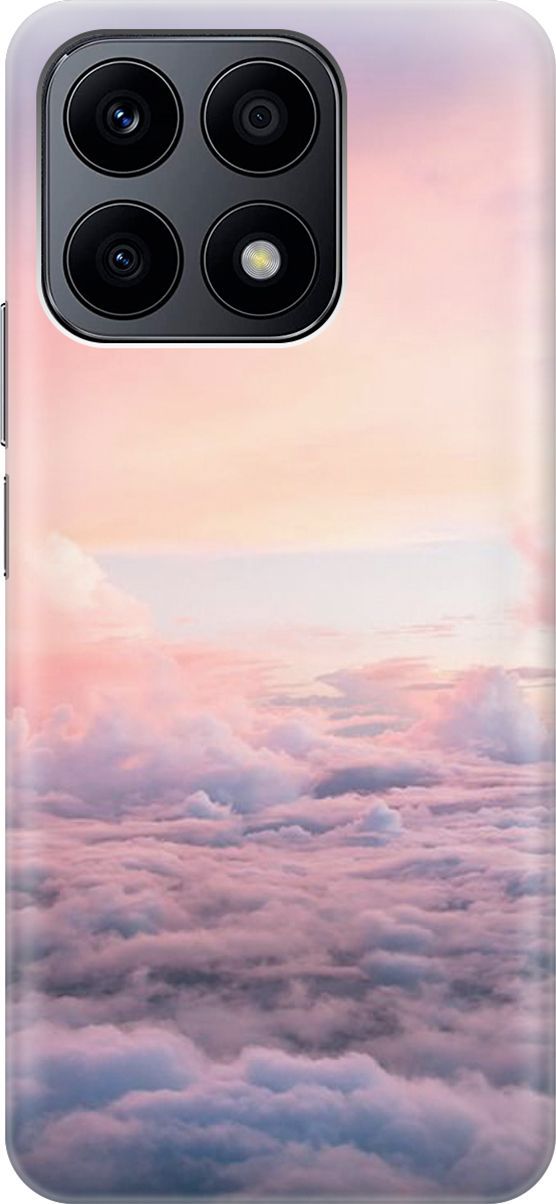 

Силиконовый чехол на Honor X8a с принтом "Высоко над облаками", Фиолетовый;розовый, 158884