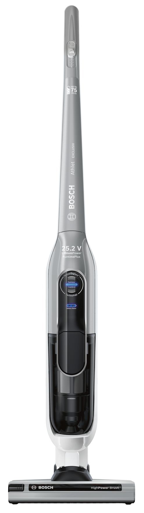 фото Вертикальный пылесос bosch bbh625m1 white/grey