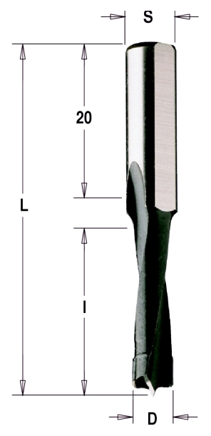 

Фреза HW для дюбельного фрезера MAFELL 10x30x58 Z=2 S=8 RH CMT 312.100.11, 104.100.36