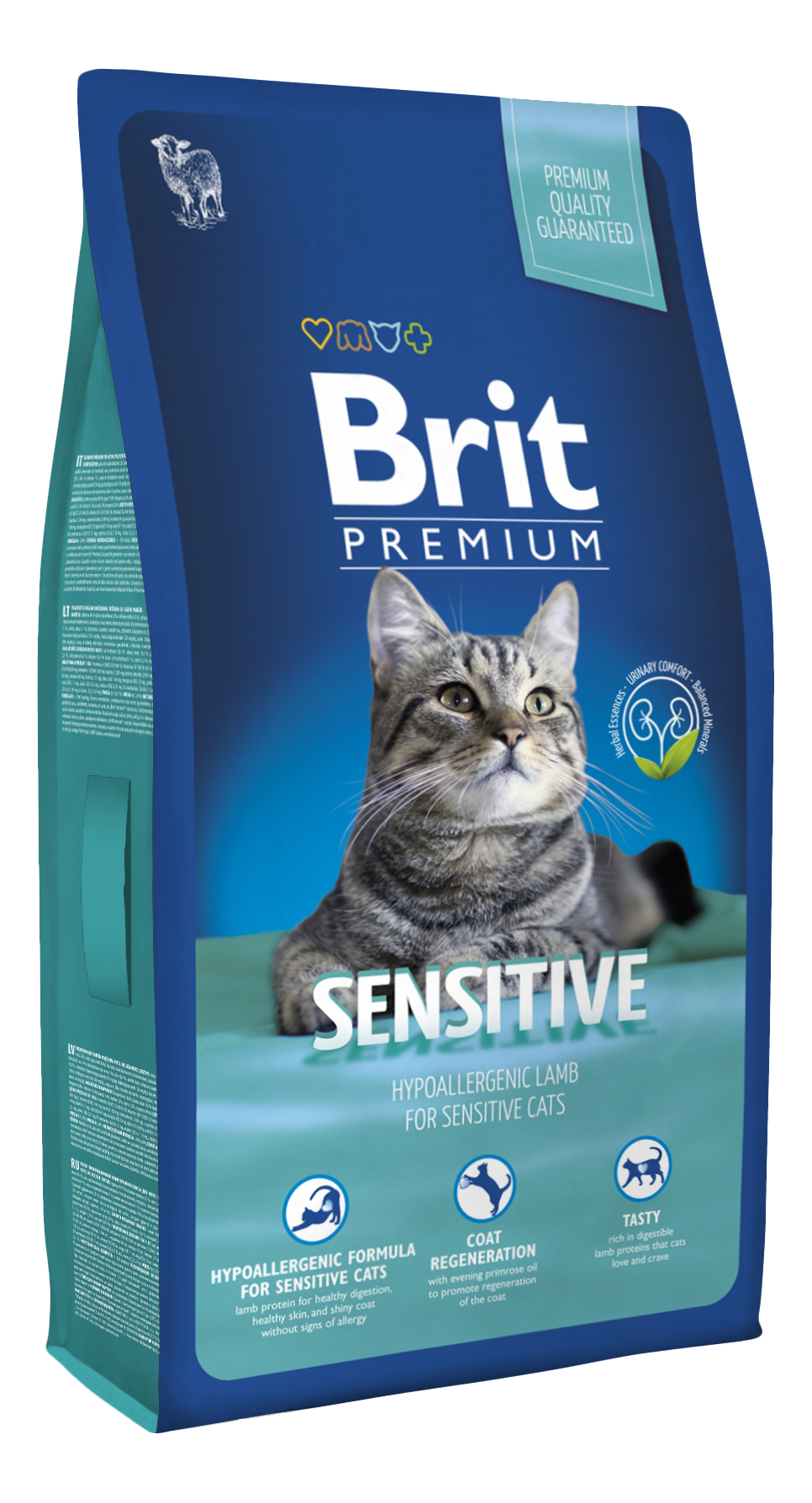 фото Сухой корм для кошек brit premium sensitive, ягненок, 8кг