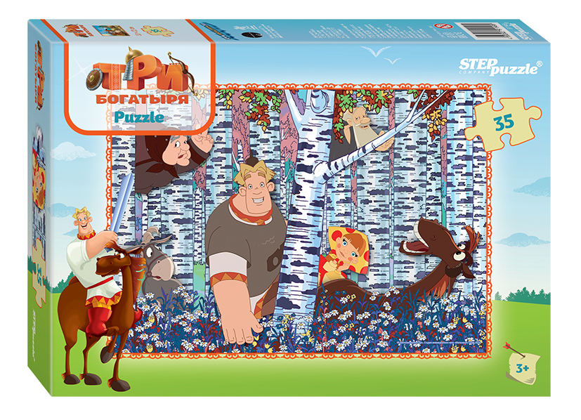 

Пазл Step Puzzle 260 деталей, три богатыря 35 деталей