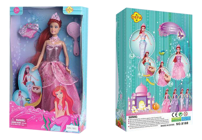 фото Кукла-русалка defa lucy в наборе с расчесткой defa toys