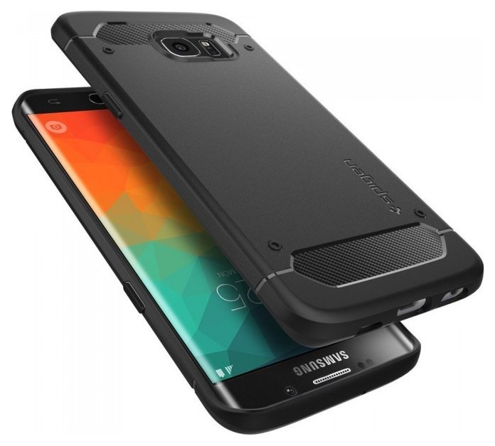 Чехол Spigen Rugged Capsule для Galaxy S6 EdgePlus Black Spigen11698