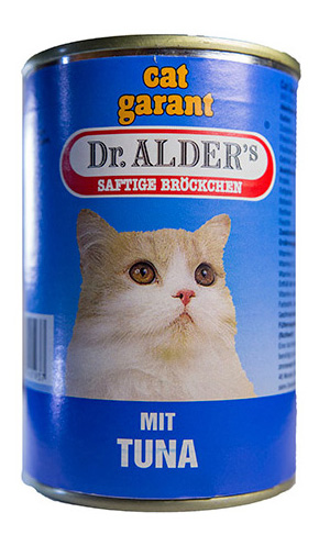 Консервы для кошек Dr. Alder's cat Garant, с тунцом в соусе, 415г