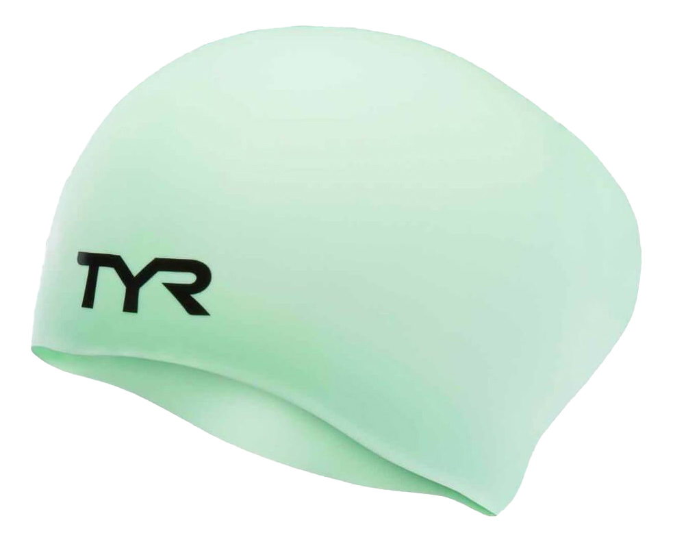 фото Шапочка для плавания tyr long hair wrinkle-free silicone cap 332 mint