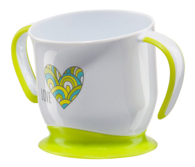 фото Чашка детская happy baby baby cup with suction base lime