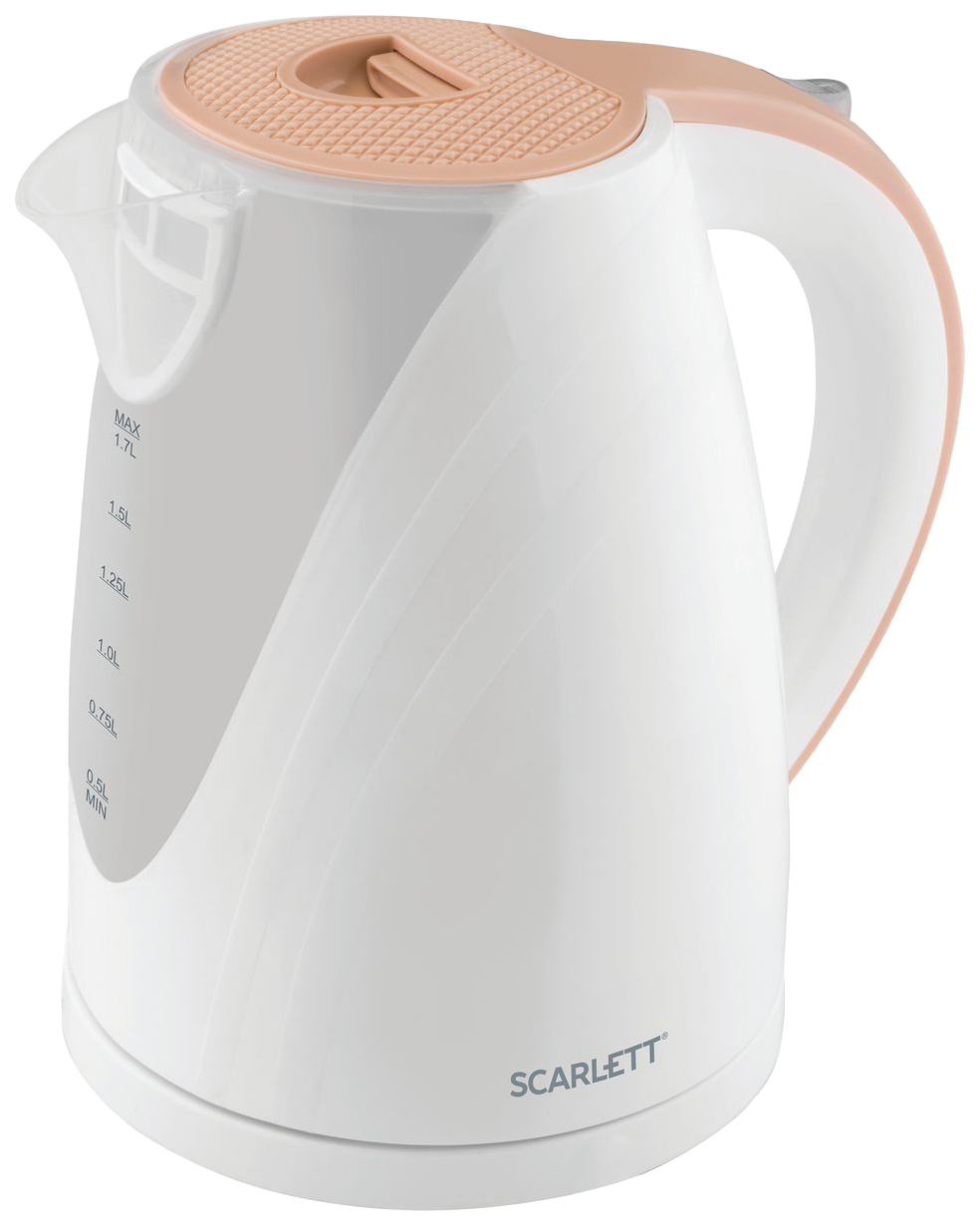 фото Чайник электрический scarlett sc-ek18p43 white/beige