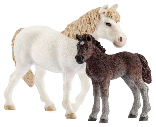 фото Фигурка животного schleich кобыла пони и жеребенок 42423