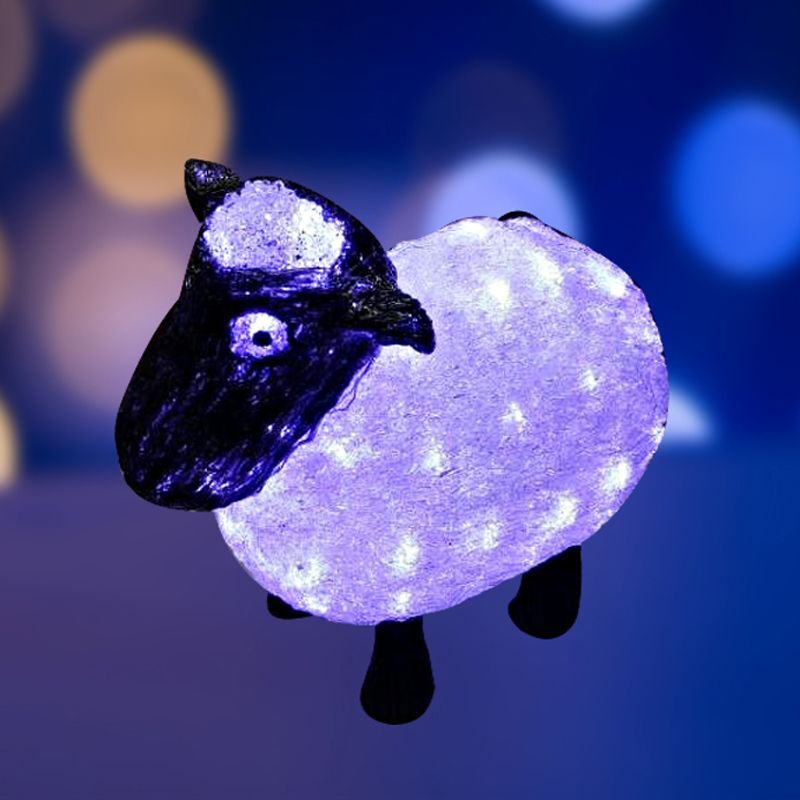 фото Акриловая светодиодная фигура "овца" 30см, 56 светодиодов, ip65, 24в, neon-night