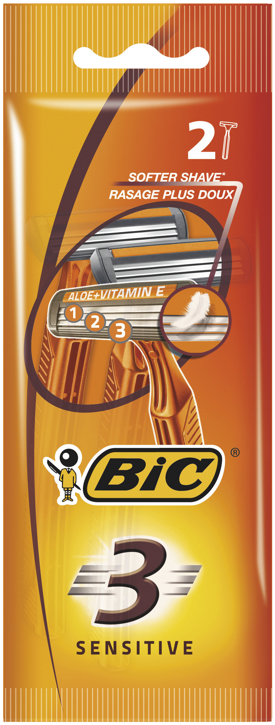 фото Станок для бритья bic sensitive 3, 2 шт