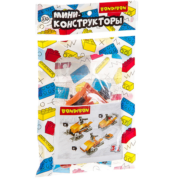 

Мини-конструктор 3 в 1 "Транспорт", арт. M7610, Разноцветный