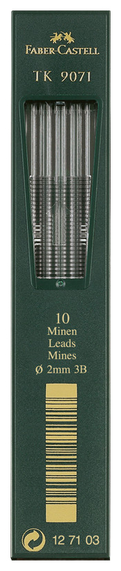 

Грифели для цанговых карандашей Faber-Castell TK 9071 10шт 2,0 мм 3B