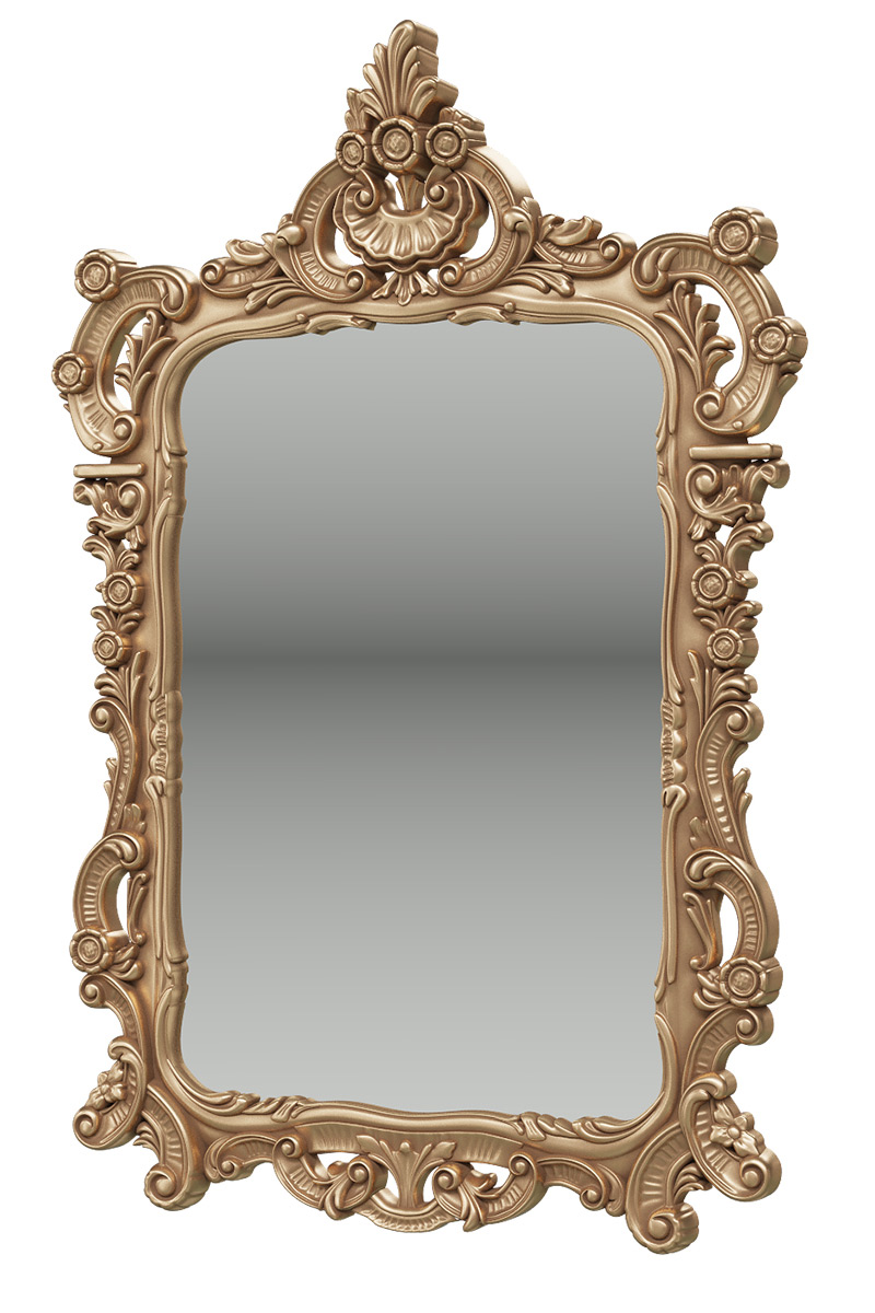 фото Зеркало мэри-мебель зк-01, цвет золото, 70х8х106 см.