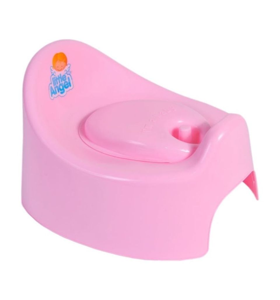 Горшок детский Little Angel START с крышкой, розовый дорожный горшок roxy kids handypotty 3 в 1 розовый