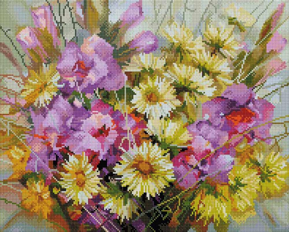 

Алмазная вышивка Белоснежка Букет с гладиолусами, 40x50 см, Букет с гладиолусами
