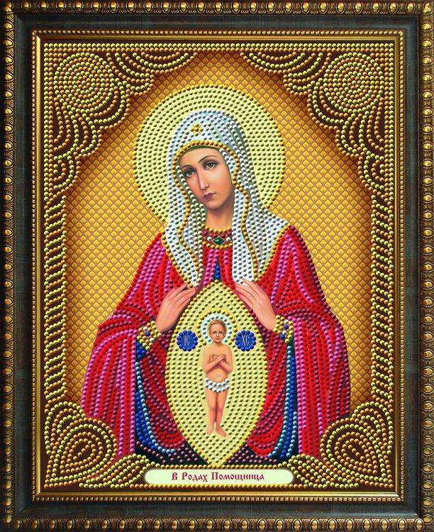 

Алмазная вышивка Алмазная Живопись Икона Помощница в Родах, 22x28 см, Икона Помощница в Родах