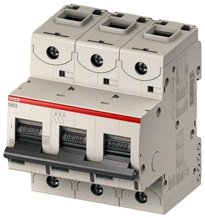 

Выключатель автоматический модульный ABB "S803C", 3п, C, 125 А, 25 кА