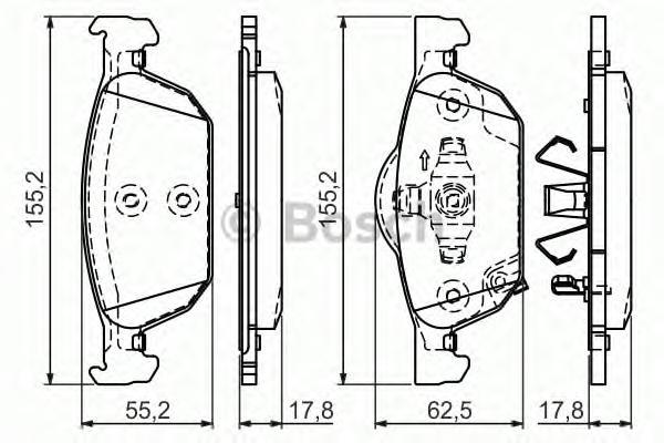 

Комплект тормозных колодок BOSCH 0986494383