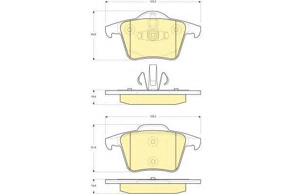 

Комплект тормозных колодок Girling 6115662