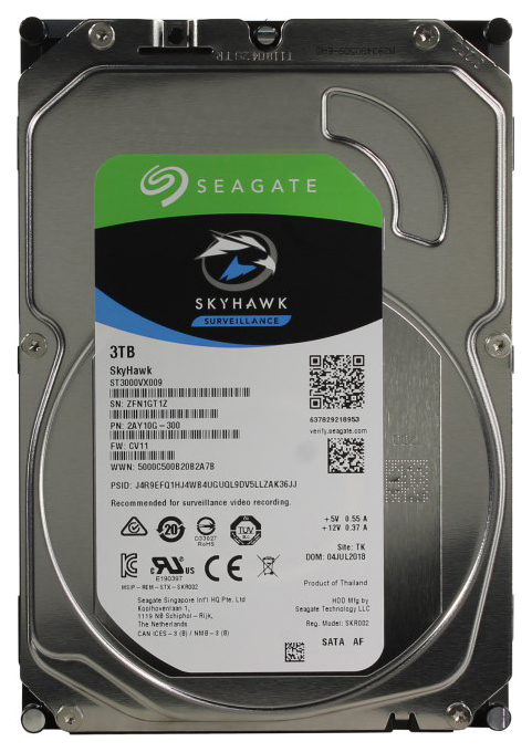 фото Внутренний жесткий диск seagate skyhawk 3tb (st3000vx009)