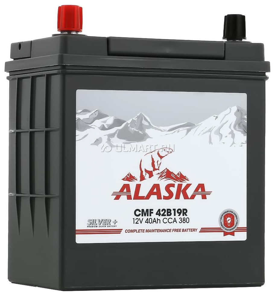 

Аккумулятор автомобильный ALASKA Silver+ 8808240010405 40 Ач