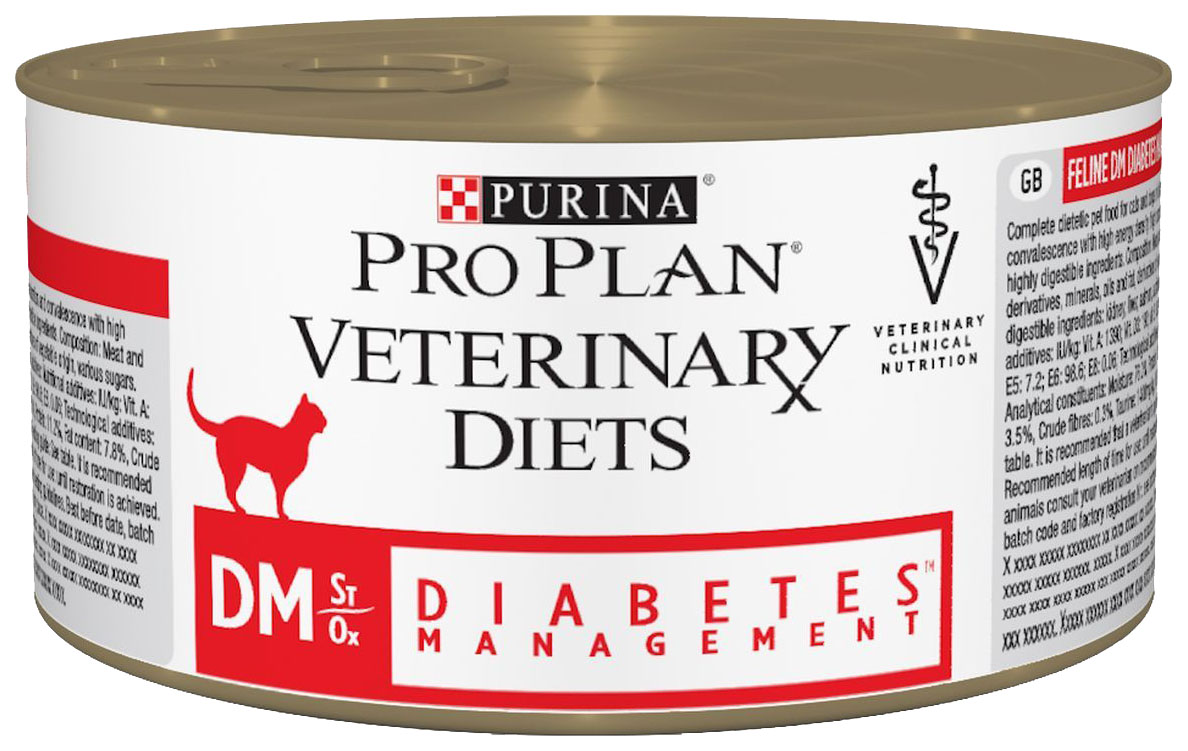 фото Консервы для кошек pro plan veterinary diets dm diabetes management, 24 шт, 195 г