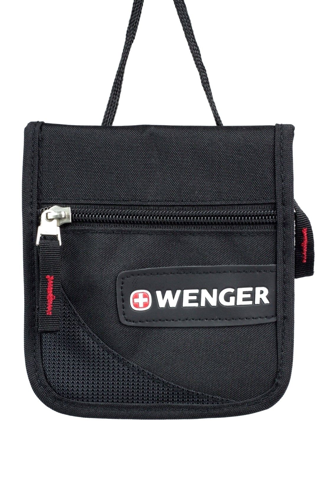 фото Кошелек на шею wenger neck wallet, черный/красн,, 17х10х3 см