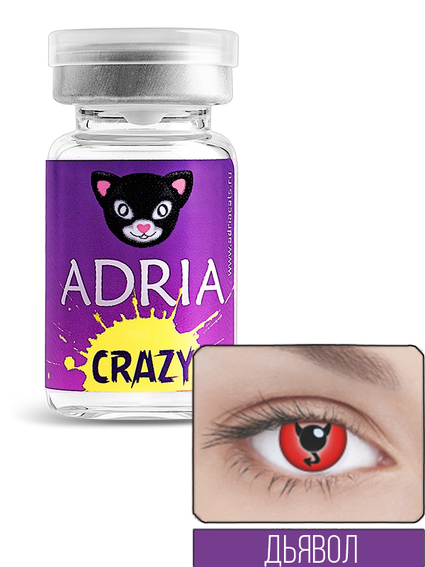 фото Контактные линзы adria crazy 1 линза 0,00 devil