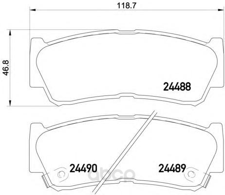 

Колодки тормозные дисковые, комплект Hella 8DB355013-081