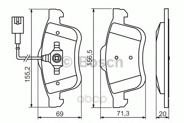 

Тормозные колодки Bosch дисковые 986494453