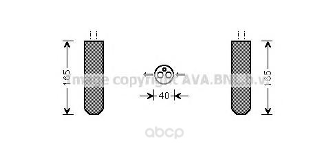 фото Радиатор кондиционера автомобильный ava hdd230