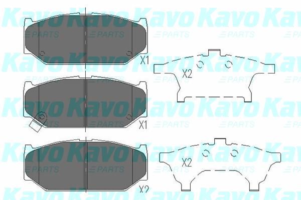 Комплект тормозных дисковых колодок KaVo Parts KBP-8525
