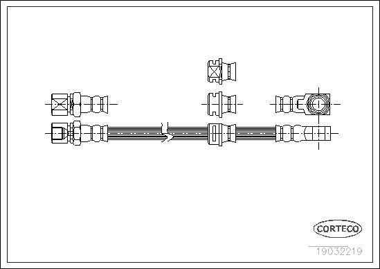 фото Шланг тормозной системы corteco 19032219