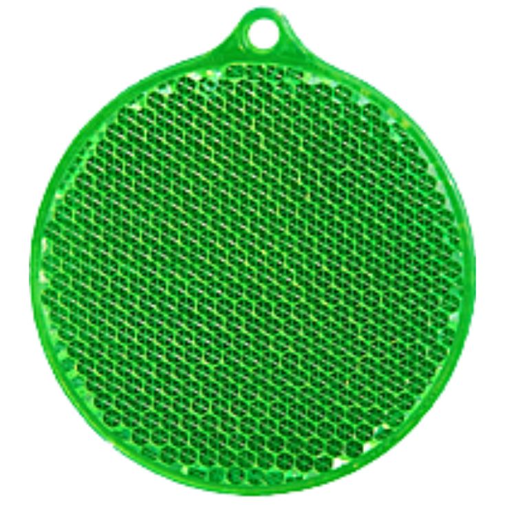 фото Светоотражатель пешеходный призиатический, круг зеленый мамасвет