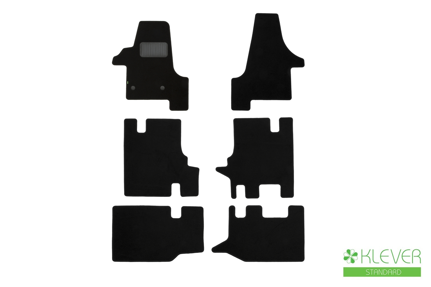 

Коврики в салон Klever Standard для VOLKSWAGEN Transporter T5 2003, 6 шт. текстиль