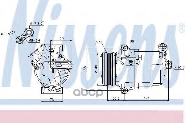 фото Компрессор кондиционера nissens 89038