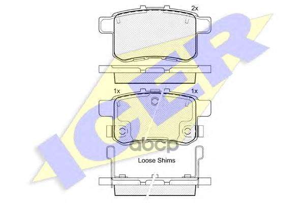 

Комплект тормозных колодок ICER 181907
