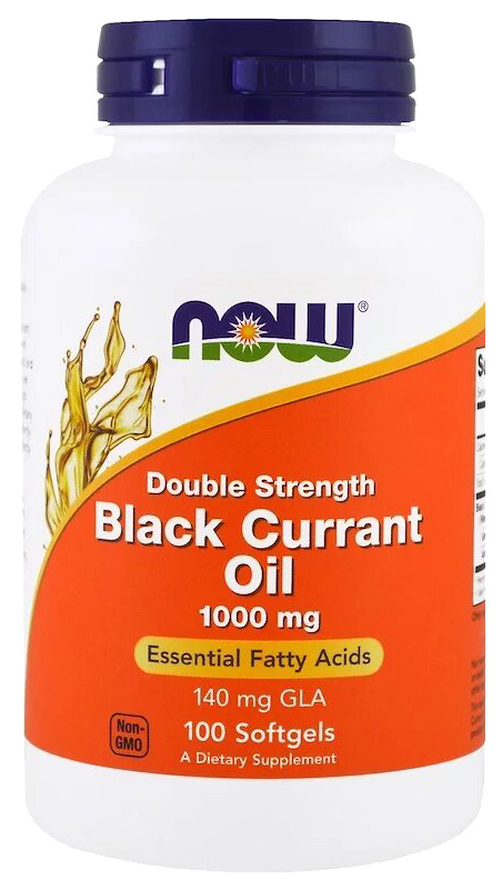 фото Другие масла и жиры now black currant oil double strength 100 капс.