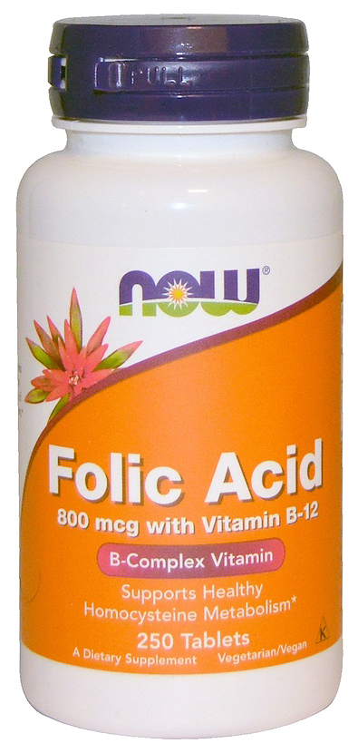 фото Фолиевая кислота now folic acid 250 табл.