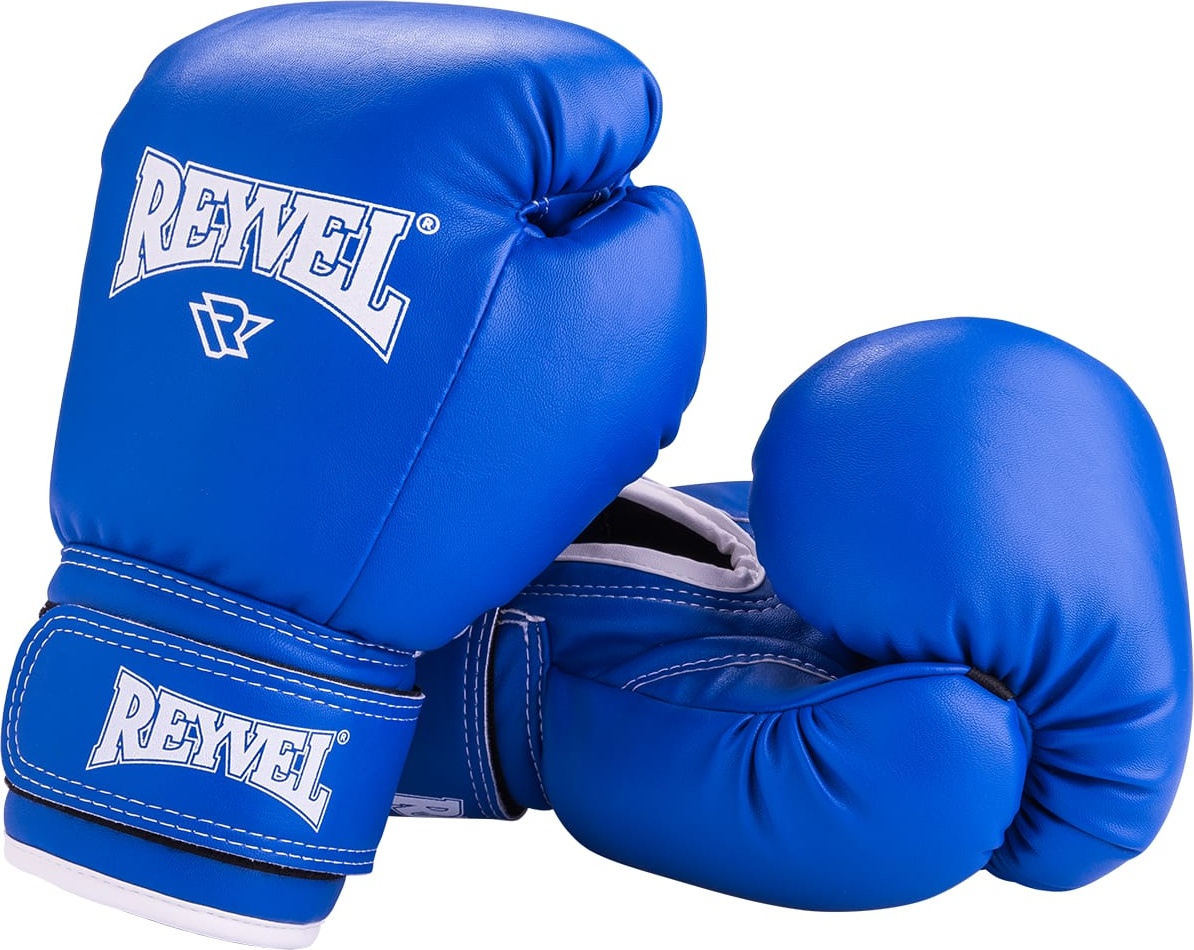 фото Боксерские перчатки reyvel rv-101 синие, 14 унций