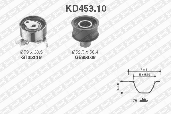 фото Комплект ремня грм snr kd453.10 ntn-snr