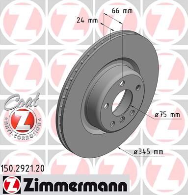 

Тормозной диск ZIMMERMANN 150.2921.20