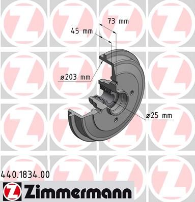 

Тормозной барабан ZIMMERMANN 440.1834.00