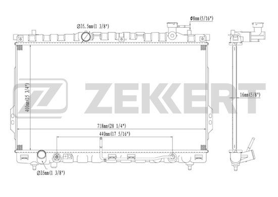 

Радиатор охлаждения двигателя ZEKKERT MK-1155