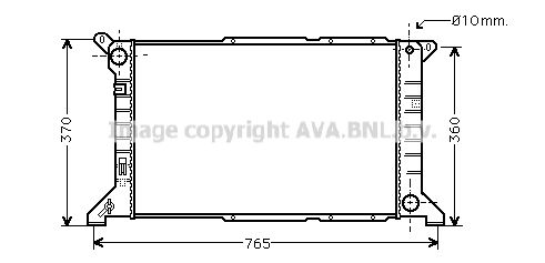 

Радиатор охлаждения двигателя AVA QUALITY COOLING FD2204