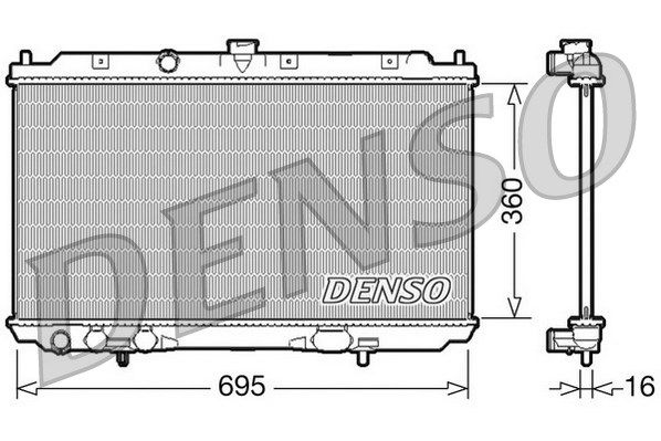 

Радиатор охлаждения двигателя DENSO DRM46025