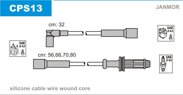 фото Комплект проводов зажигания janmor cps13