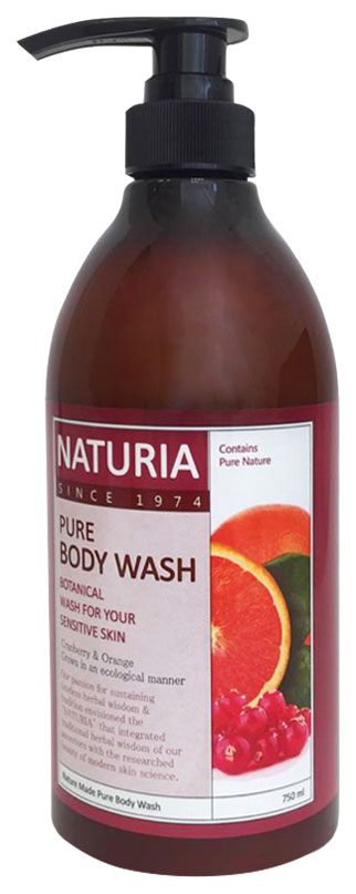 фото Гель для душа evas naturia pure body wash cranberry & orange 750 мл